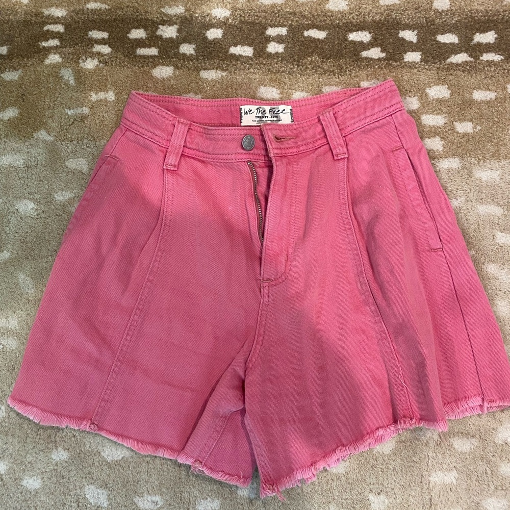 We The Free High Waist Pink Shorts
